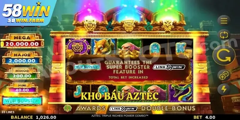 Kho báu Aztec – Bí ẩn chờ khám phá tại nhà cái 58Win