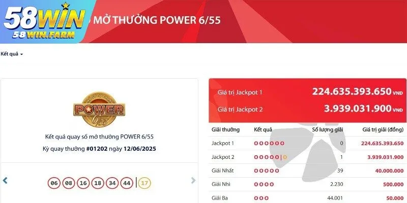 Power 6/55 – Cơ Hội Trúng Lớn Từ Xổ Số Tự Chọn Tại 58win 2 Power 6/55 là gì?