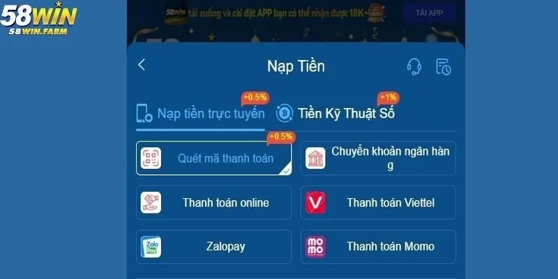 Tổng quan về hệ thống nạp tiền